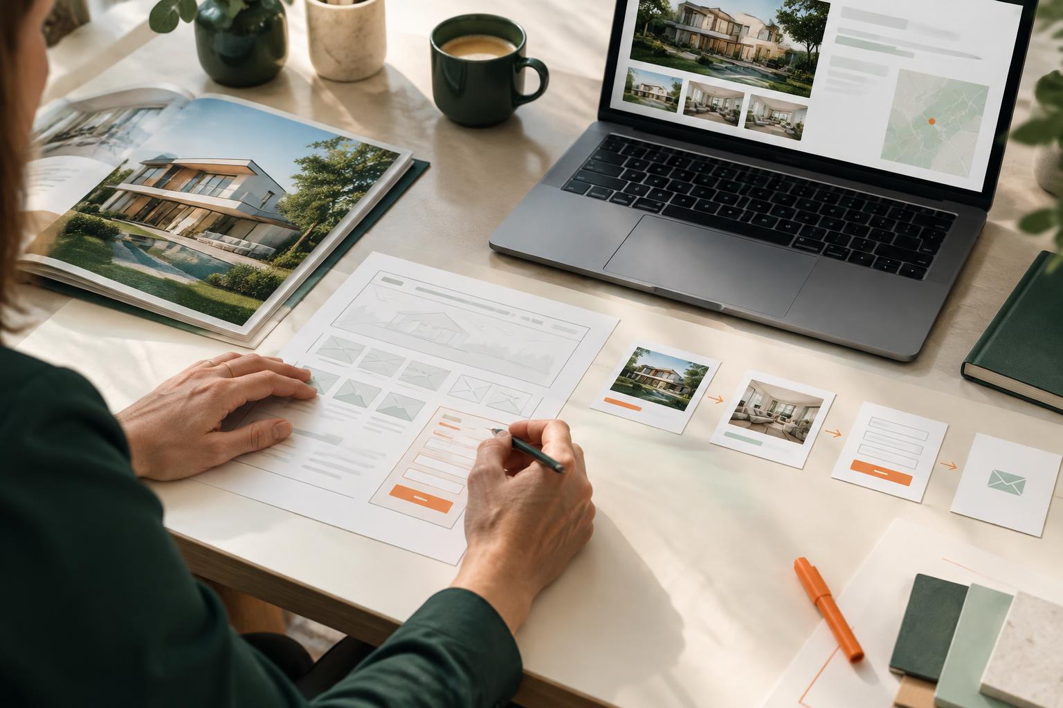 Planung einer Landingpage für eine Immobilie