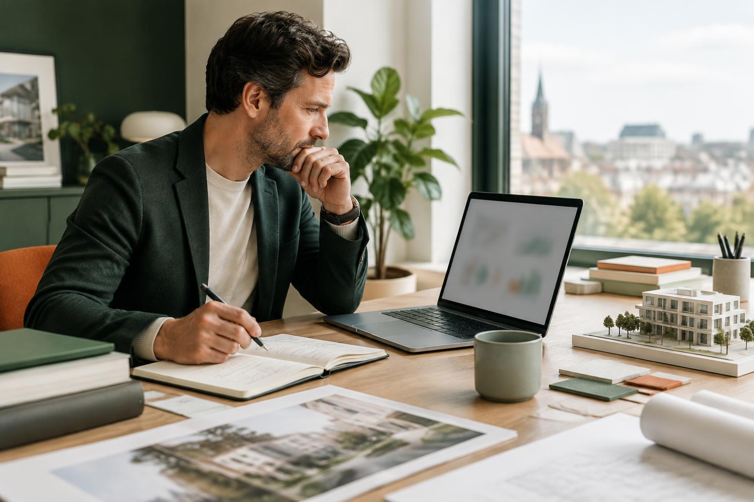 Immobilienmakler bei der Planung seiner Suchmaschinenoptimierung